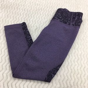 Athleta Capris Purple Black Size XXS